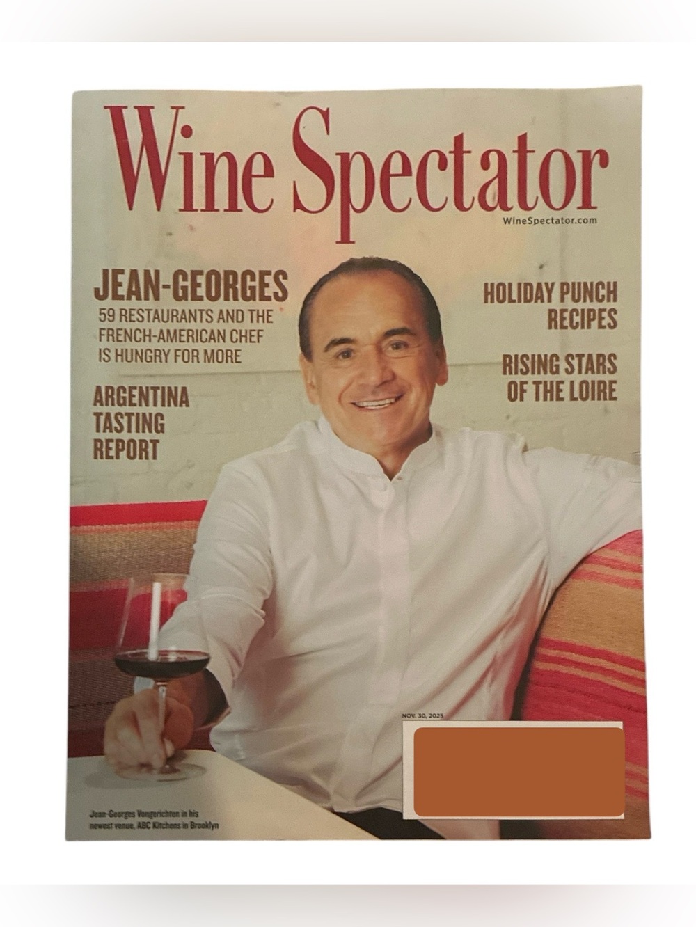 Wine Spectator Magazine November 30 2025 Jean Georges Vongerichten Holiday Punch